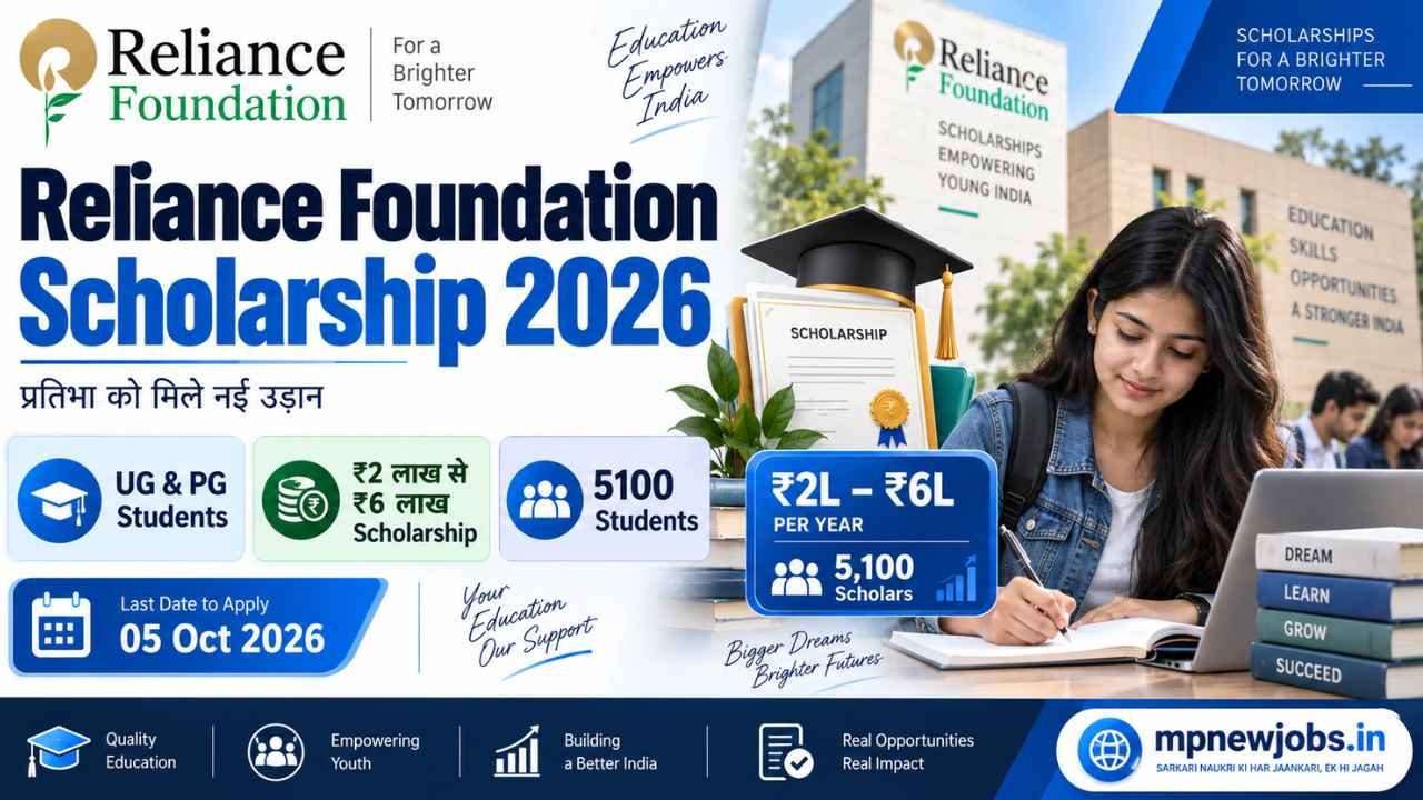 Reliance Foundation Scholarship 2026 Apply Online
